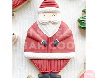 Round Santa Cookie Cutter STL File, 3D Printable, Instant Digital Download