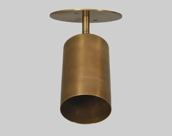1-Light Cylinder Shades Articulated Wall Sconce Raw Brass Finish Wall Lamp Mid Century Style - Bedroom Lights - Vanity Lamps - Light Fixture