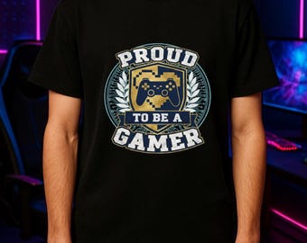Camiseta de Gamer Orgulloso: Diseño de mando retro, regalo gamer para él
