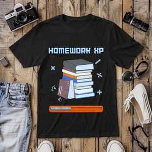 Homework T Shirt - Unisex Softstyle Tee, Student Gift, School Tshirt, College Shirt, Funny Graphic Tee