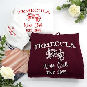 Beach Bachelorette Hoodie - Custom Embroidered Girls Trip Sweatshirt - Matching Bestie Hoodies - Newport Social Club - Wedding Party Outfit