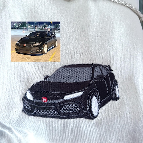 Custom Car Hoodie Embroidered - Car Guy Hoodie - Personalized Embroidered Vehicle Hoodie - Car Lover Gift for Husband, Gift for Boyfriend