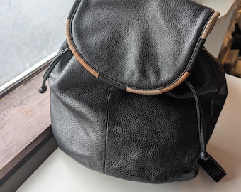 Mochila de cuero negra, TheSak