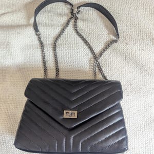 EvaLuLu Lambskin Leather Quilted Purse Shoulder Bag Women Handbags with Chain Strap