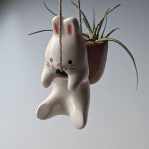 Rabbit Miniature Planter, Tiny Pot, Air Plant Vessel. Bunny