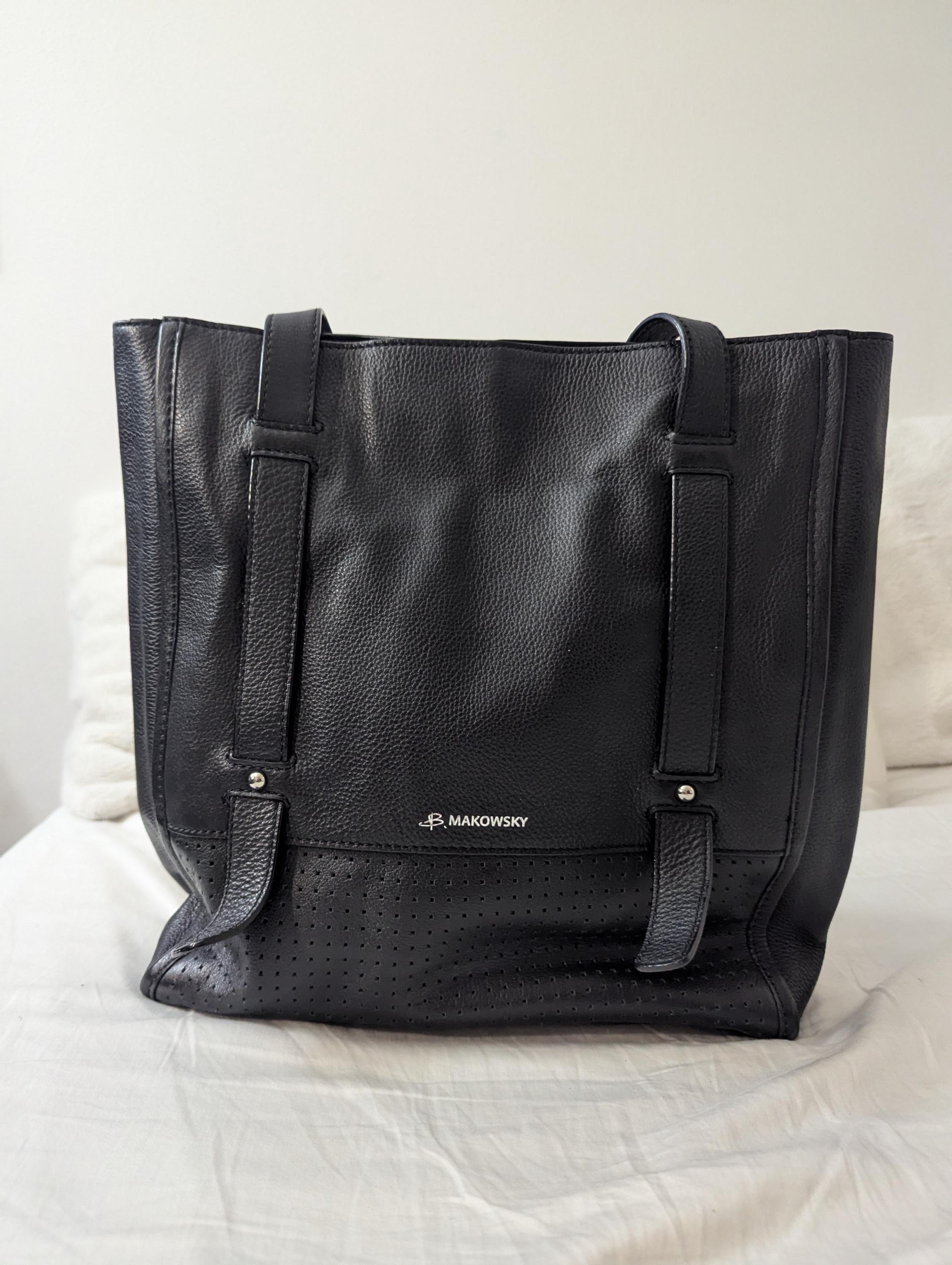 Black Leather Shoulder Bag Purse