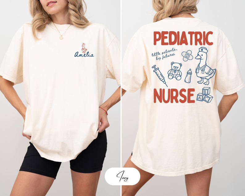 Colores Confortables: Pequeños Pacientes, Gran Futuro, Camiseta de Enfermera Pediátrica, Camiseta de la Semana de la Enfermera, Regalos para Enfermeras de Servicios Pediátricos, Regalo de Agradecimiento para Enfermeras Pediátricas imagen 1