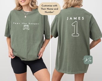Comfort Colors Fear the Keeper Unisex T-Shirt, Gift for Soccer Mom, Goalie Mama Crazy Loud Goalkeeper Tee, Goalie Mom Shirt, Soccer dad Gift