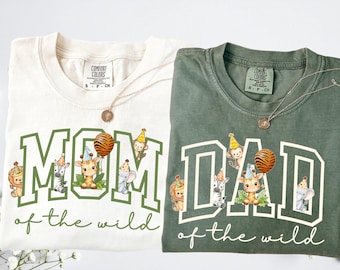 Matching Family Safari Shirts for Little Explorer 1st Birthday, Safari Jungle Animal Birthday Family Shirts, Mom and Dad Matching