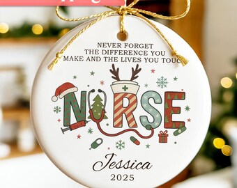 Krankenschwester Ornament, neue Krankenschwester Geschenk, Krankenschwester Weihnachten Ornament, Abschluss Ornament, Abschlussgeschenk, RN Geschenk, BSN Geschenk, Krankenpflege Abschluss O044b