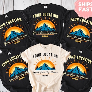 Custom Family Vacation Shirts 2025: Matching Mountain Trip Tees F035