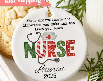 Krankenschwester Ornament, neue Krankenschwester Geschenk, Krankenschwester Weihnachten Ornament, Abschluss Ornament, Abschlussgeschenk, RN Geschenk, BSN Geschenk, Krankenpflege Abschluss O051b