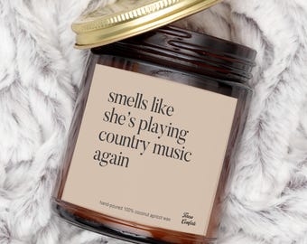 Country Music Lover Gift, Cowgirl Gift, Gift for a Friend, Funny Gift for a Friend, Candle Gift, Western Rodeo, Birthday Gift, Cowboy Candle