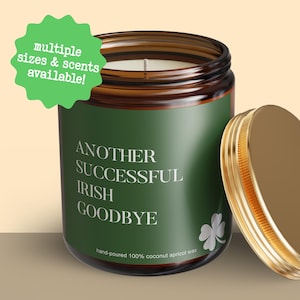 Irish Blessing Candle, Saint Patrick’s Day, Going Away Gift, Wedding Gift, Sympathy Gift, May the Road Rise Up to Meet You, Irish Shamrock