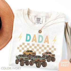 Monster Truck Dada Shirt, Fathers Day Shirt, Family Birthday Party Shirt, Monster Truck Dad Shirt, Monster Jam Shirt, Comfort Colors C529 image 6