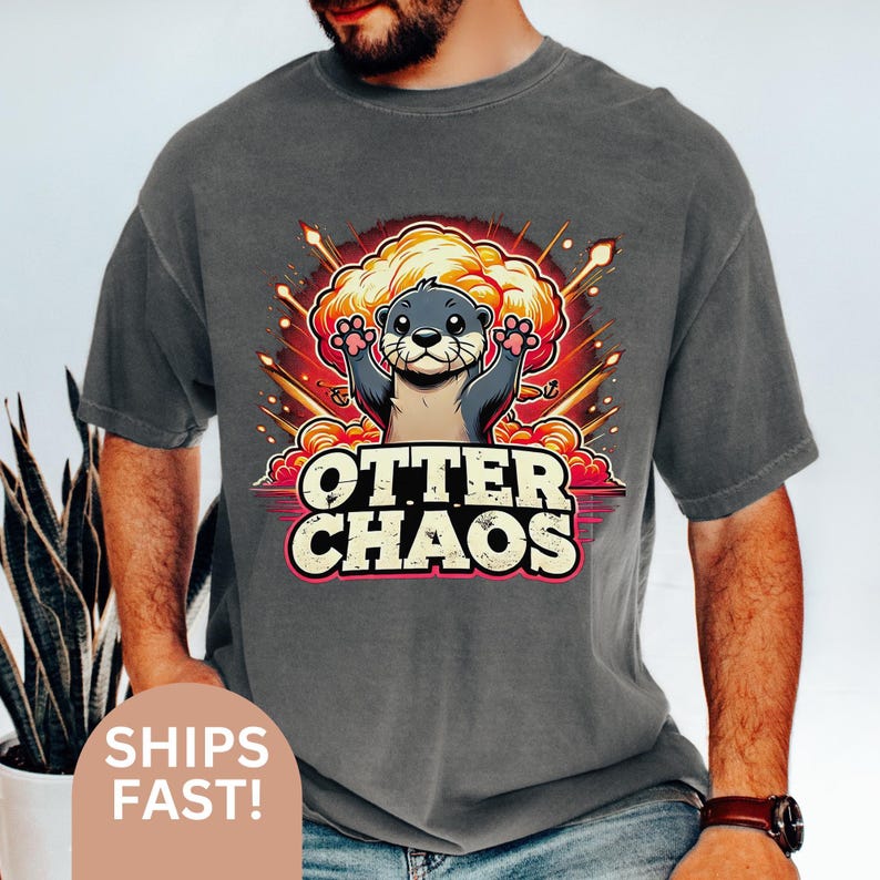 Otter Chaos Shirt, Otter Clothes, Cute Funny Sea Otter Shirt, Otter Gift, Funny Otter Shirt, Sea Otters, River Otters Shirt Otter Lover C192 image 5
