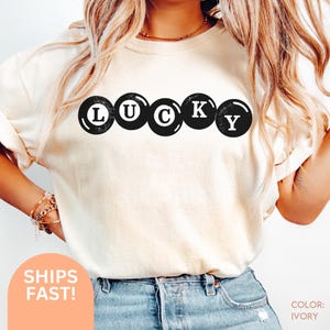 Lucky 8 Balls Tee | Retro Comfort Colors Graphic Tee | Trendy Aesthetic Vintage Inspired Graphic Tee | Lucky Girl Shirt C537