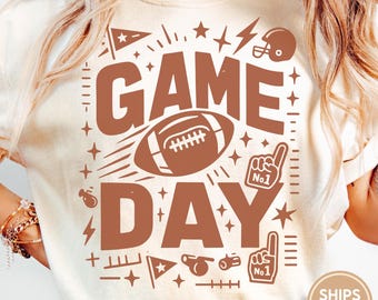 Comfort Colors® Football Season Shirt, Football Mama T Shirt, Football Game Day T-Shirt, Football Fall Season Tee G024
