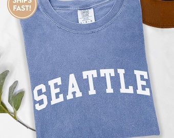 Custom Name City Shirt, Custom Design State Tee, Personalized City Name Shirt, Custom Design Comfort Colors Shirt C521_Seattle