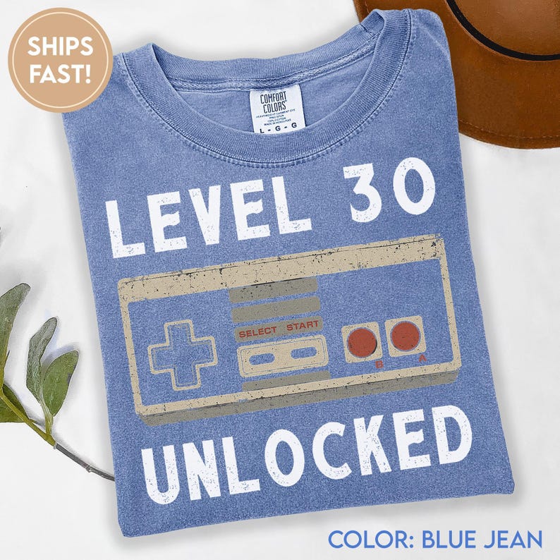 30th Birthday Gift For Him, 30 Birthday Shirt For Men Women, Level 30 Unlocked, Gamer Party Shirts C525_30 image 6