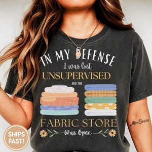 Camisa de costura, moletom para quilting, em minha defesa, fui deixado sem supervisão, presente para amantes de quilting, camiseta para amantes de costura, camisa engraçada para costura, quilter C89