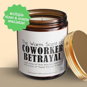 Smells Like Abandonment Candle, Funny Goodbye Gift, Moving Away Present, Coworker Leaving Gift, Farewell Gift for Friend, Retirement Candle