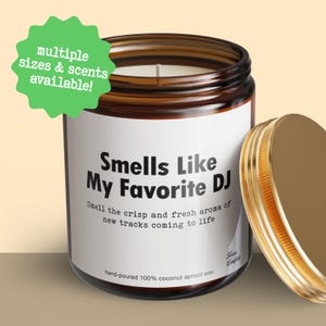 Funny DJ Gift Candle Quirky Music Lover Candle Unique Party Candle for DJs Perfect Music Lover Gift Candle