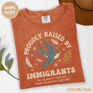 Proudly Raised By Immigrants shirt, Immigrant Rights t-shirt Clipart, No Human Is Illegal Shirt Design, Social Justice tees Gift C997 image 8