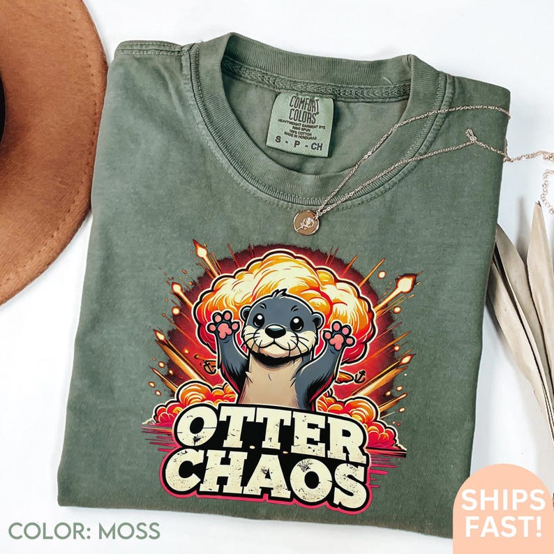 Otter Chaos Shirt, Otter Clothes, Cute Funny Sea Otter Shirt, Otter Gift, Funny Otter Shirt, Sea Otters, River Otters Shirt Otter Lover C192 image 6