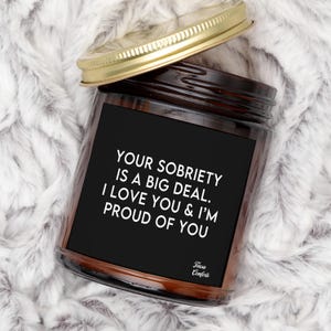 Smells Like Sobriety In This B*tch Candle, Sober Gift, Sobriety Gift, Sobriety Celebration, Sobriety Anniversary, Addiction Recovery Gift