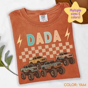 Monster Truck Dada Shirt, Fathers Day Shirt, Family Birthday Party Shirt, Monster Truck Dad Shirt, Monster Jam Shirt, Comfort Colors C529 image 1