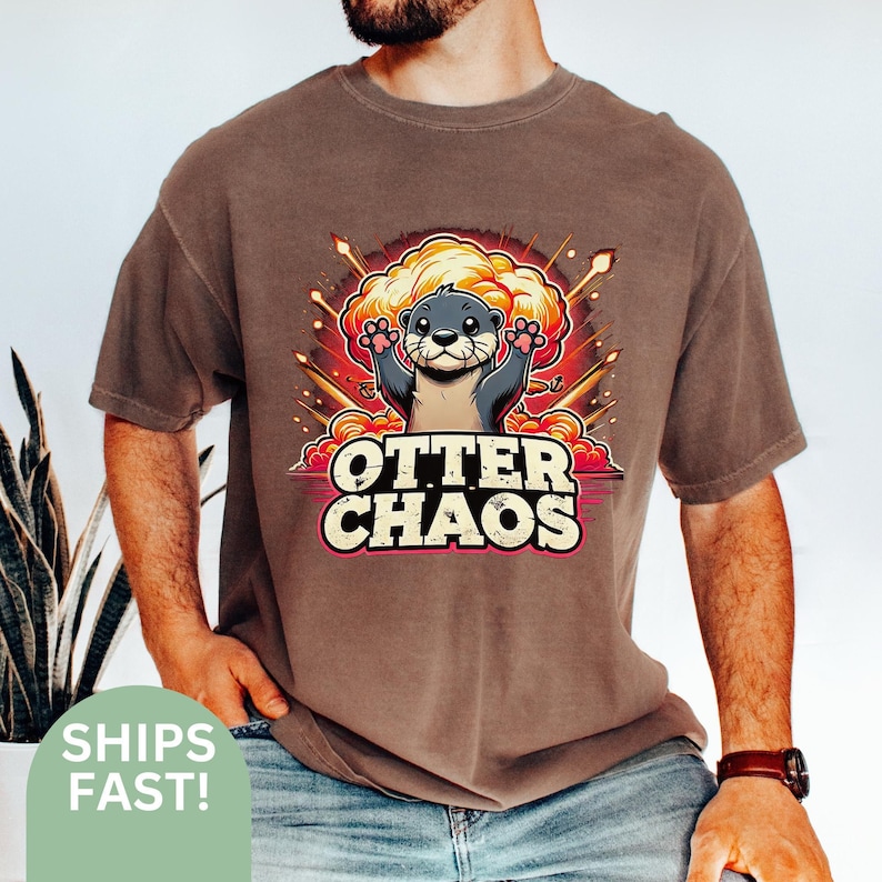 Otter Chaos Shirt, Otter Clothes, Cute Funny Sea Otter Shirt, Otter Gift, Funny Otter Shirt, Sea Otters, River Otters Shirt Otter Lover C192 image 4