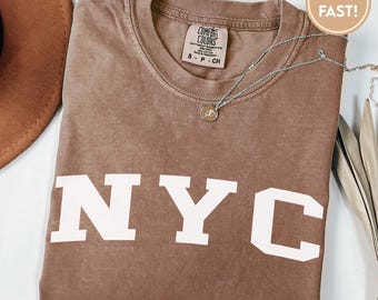 Custom Name City Shirt, Custom Design State Tee, Personalized City Name Shirt, Custom Design Comfort Colors Shirt C521_NYC