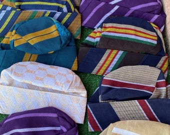 Handwoven Aso-Oke Fila Cap – Yoruba Traditional Hat, African Wedding Wear
