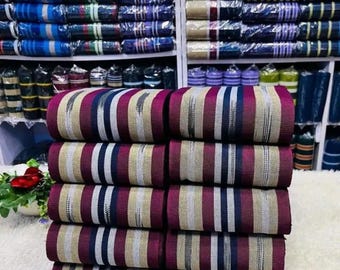 Paquete de tela Aso-Oke tejida a mano: atuendo nigeriano para boda y ceremonia (75,95 dólares por paquete)