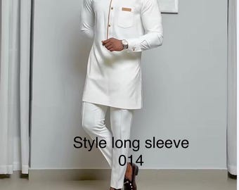 Men’s Long Sleeve Swiss Atiku Voile Traditional Wear – Senator & Modern African Styles 001–020 (Sewn to Size)