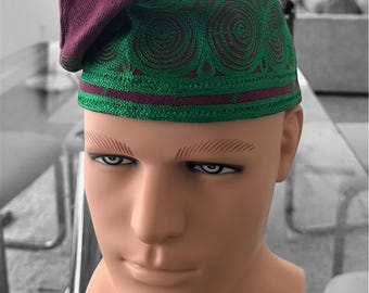Handwoven Aso-Oke Fila Cap – Yoruba Men's Hat, African Traditional Cultural Wedding Wear