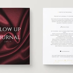 Glow Up Journal 2025 – Daily Self-Care Prompts, Feminine Energy, Mindset Reset, Digital Aesthetic PDF, Glow Up Routine Planner