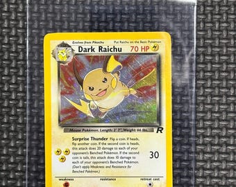 rare team rocket pokemon cards Here Comes Rocket! (71) (71) 071 - Unlimited Team Each player plays with his or her Prize cards face up for the rest of the game Dark Raichu Secret Rare 83/82