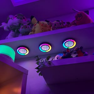 Lustro sufitowe RGB Infinity [3 sztuki] – WS2812B – zmieniająca kolor lampa LED do półek, szafek i stanowisk do gier z kontrolerem | Druk 3D zdjęcie 1