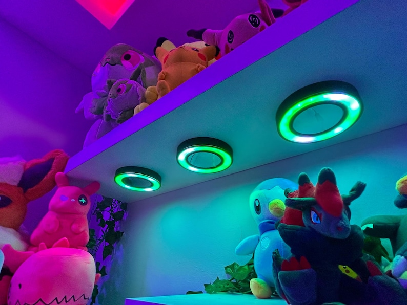 Lustro sufitowe RGB Infinity [3 sztuki] – WS2812B – zmieniająca kolor lampa LED do półek, szafek i stanowisk do gier z kontrolerem | Druk 3D zdjęcie 15