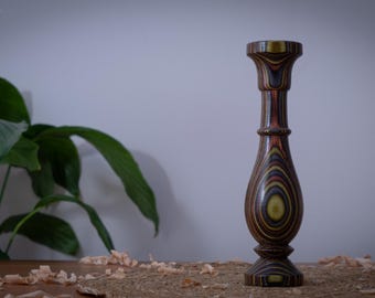 Handgemachter Kerzenhalter aus Holz, Einzigartiges Wohndekor