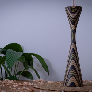 wooden vase, colorful vase, home decor, wood vase, unique vase, vases for flowers, handcrafted vase, modern wooden vase