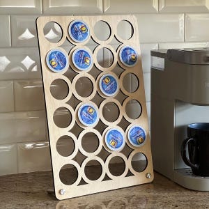 Kcup Compatible Pod Holder and Coffee Station Organizers | KCups Storage Organizer Holds 24 Coffee Pods | K Cup Rack Stand for Countertop
