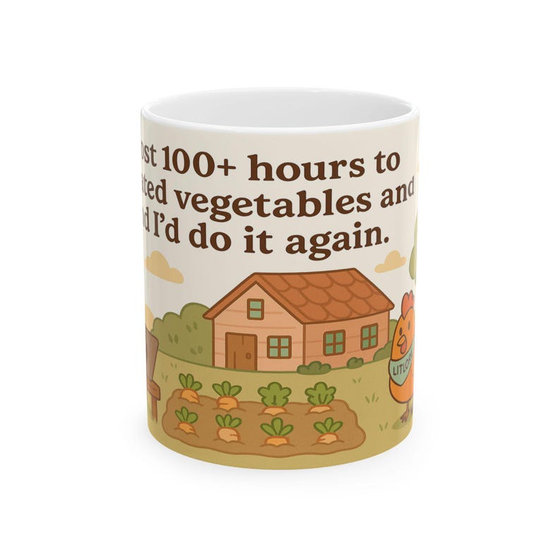 Caneca inspirada em Stardew Valley, estilo fazenda, perfeita para gamers. Ideal para decorar sua cozinha com estilo cottagecore. imagem 1
