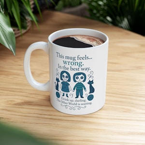 Coraline Mug: Spooky Halloween Kitchen Decor, Gift for Movie Fans