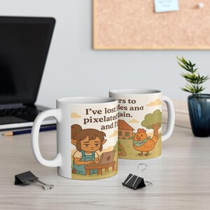 Caneca inspirada em Stardew Valley, estilo fazenda, perfeita para gamers. Ideal para decorar sua cozinha com estilo cottagecore. imagem 6