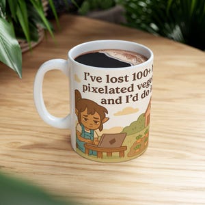 Caneca inspirada em Stardew Valley, estilo fazenda, perfeita para gamers. Ideal para decorar sua cozinha com estilo cottagecore. imagem 7