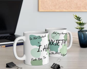 Caneca Sarcástica para Ansiedade | Inspirada em South Park, Presente para Saúde Mental