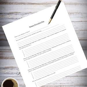 Printable Relapse Prevention Plan